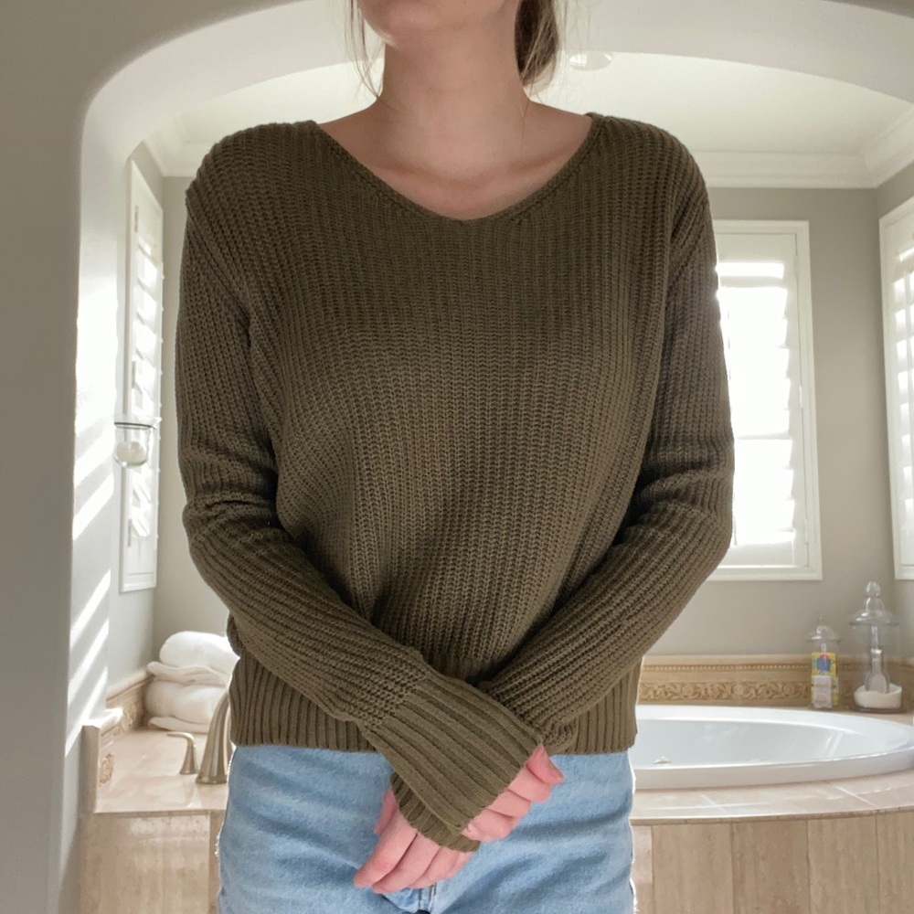 Brandy Melville Army Green Sweater